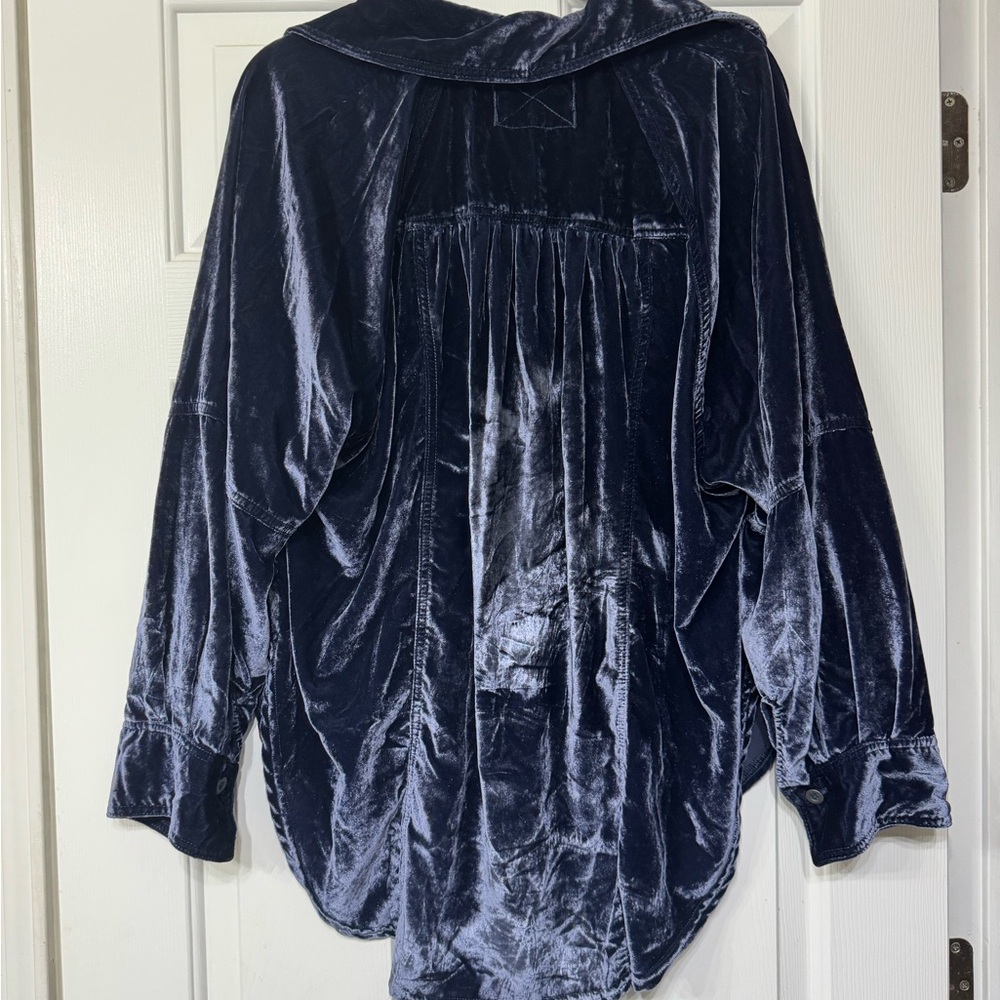 NWOT Free People Night Skies Velvet Blouse, size small - Picture 5 of 6